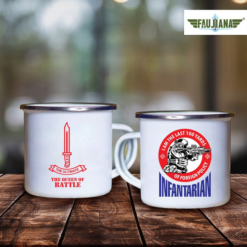 Infantarian - White Enamel Mug