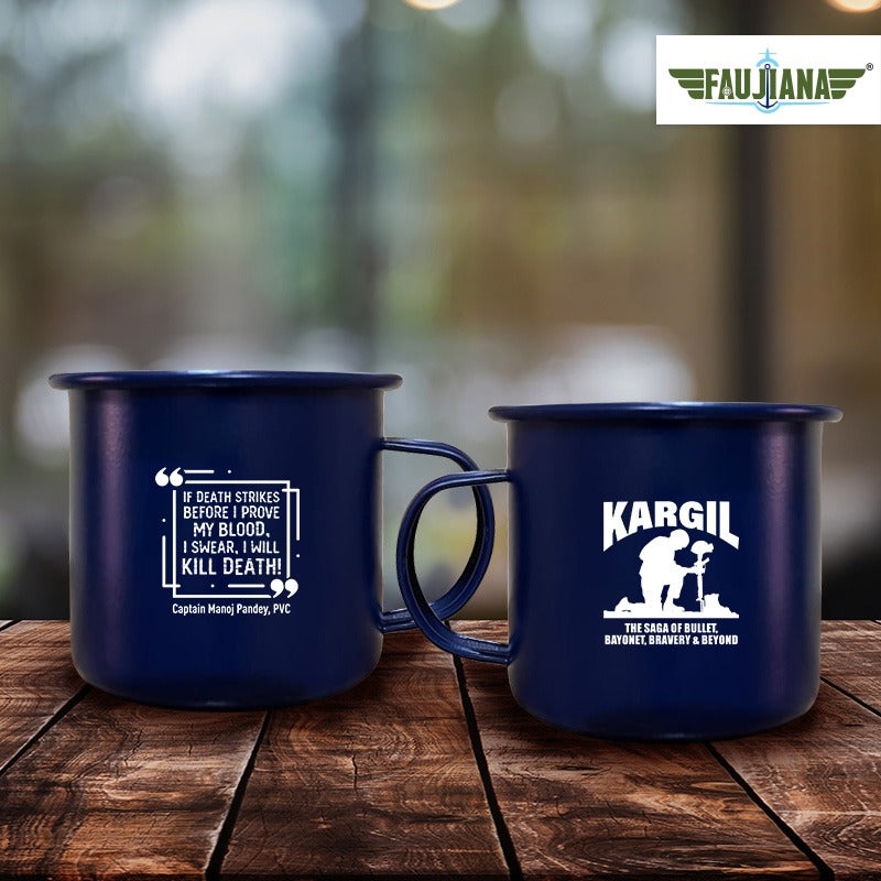 Captain Manoj Pandey - Blue Enamel Mug