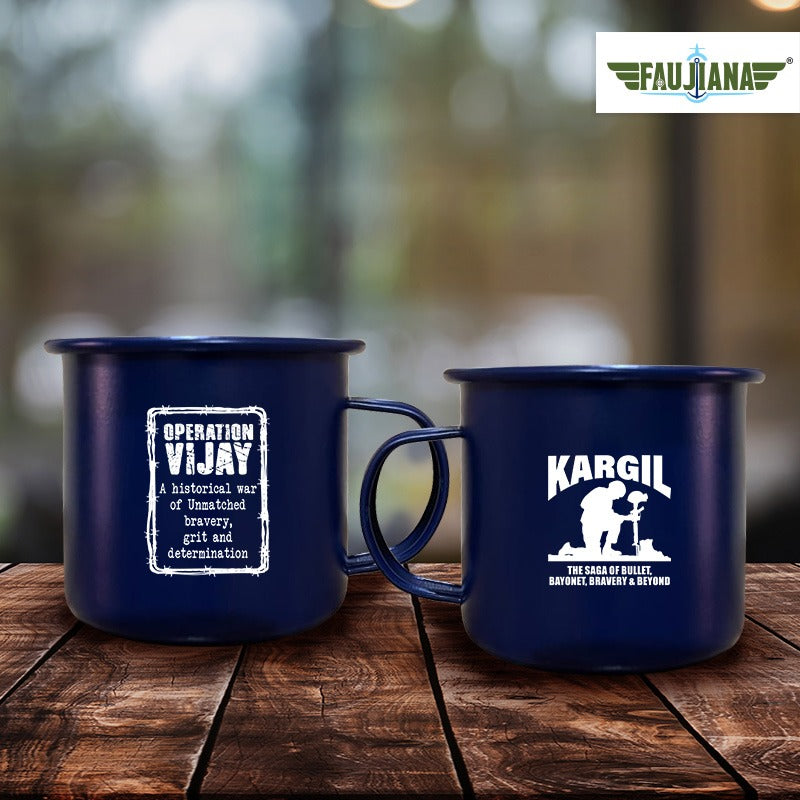 Operation Vijay - Blue Enamel Mug