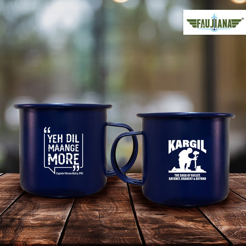 Captain Vikram Batra - Blue Enamel Mug